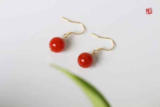 南红耳坠【妍兮】，925银镶 商品图2