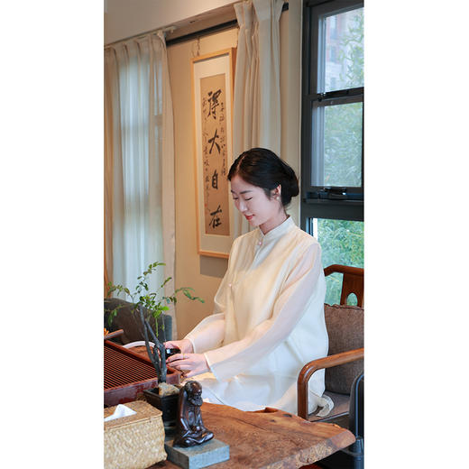 【抖音专属】立领小衫（24710261Y白鸢尾设计师） 商品图3