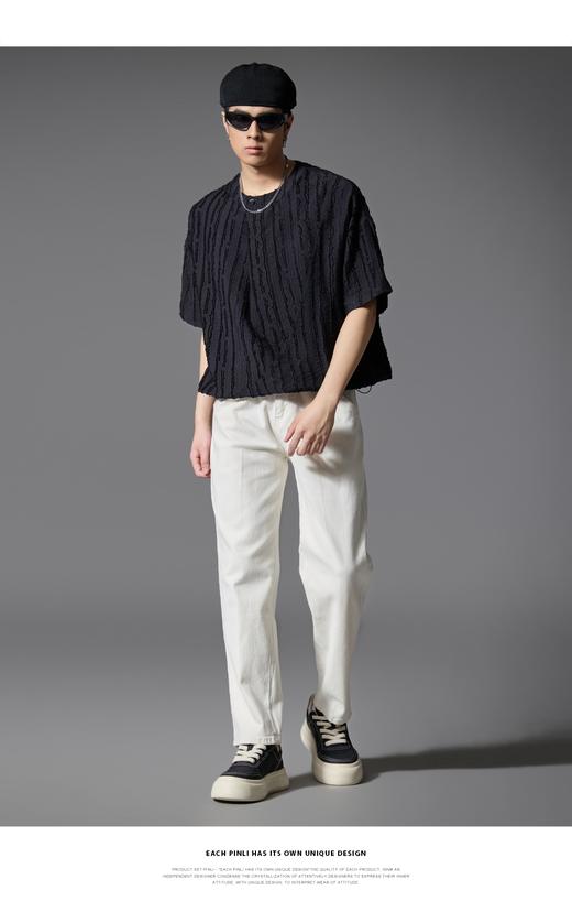 PINLI品立春季新款黑色休闲直筒牛仔长裤百搭男士GD251116015 商品图5