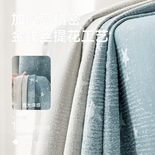 【星辰大海】金蝉高克重色织提花窗帘 商品图3
