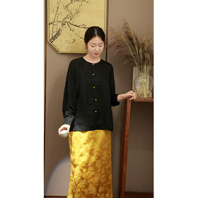 【抖音专属】新中式衬衣（25710075绀蝶-结缘款）