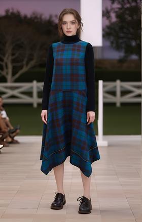 不对称设计摆背心裙