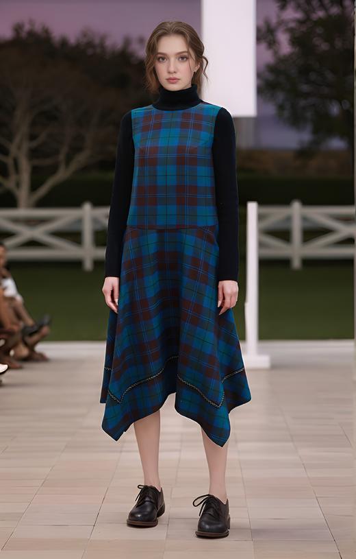 不对称设计摆背心裙 商品图0