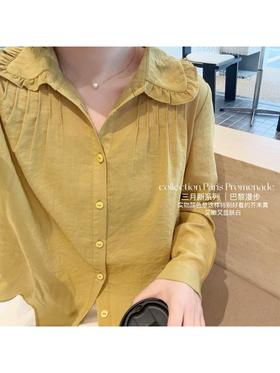 巴黎漫步 | 法式精致元素 显肤白衬衫 芥末黄