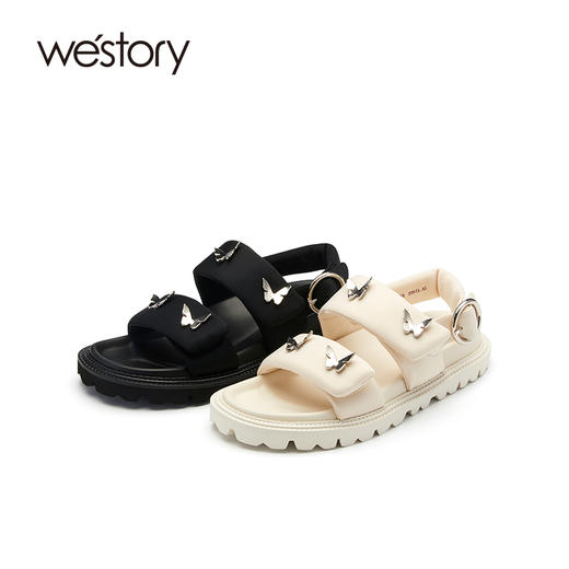 Westory夏季低跟交叉清凉拖鞋61451 商品图0
