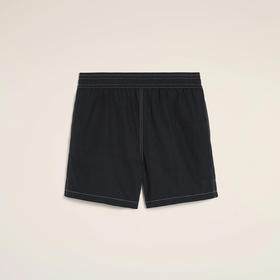 AMI 男士心形徽标刺绣休闲短裤 黑色 HBW006 PA0027 001