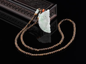 XY0006原创沉香+翡翠龙鱼挂件