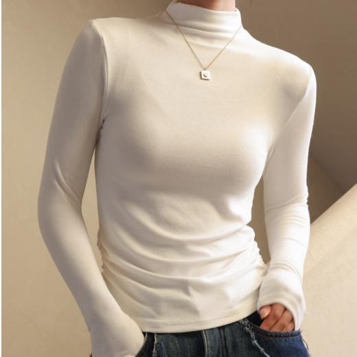 两三事轻风抚云长袖修身高领打底衫保暖针织打底 商品图2