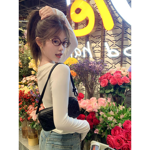 <曾小咸推荐>3.16现货秒杀 ！微信超特价！半开领纽扣修身长袖T恤 日常99.99 立减40 秒杀59.99！！ 商品图4