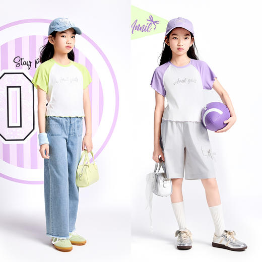 女童短袖针织衫夏季新款安奈儿童装实体店同款AG521653 商品图3