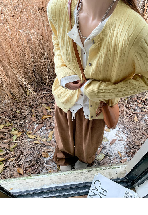 假两件麻花开衫 商品图4