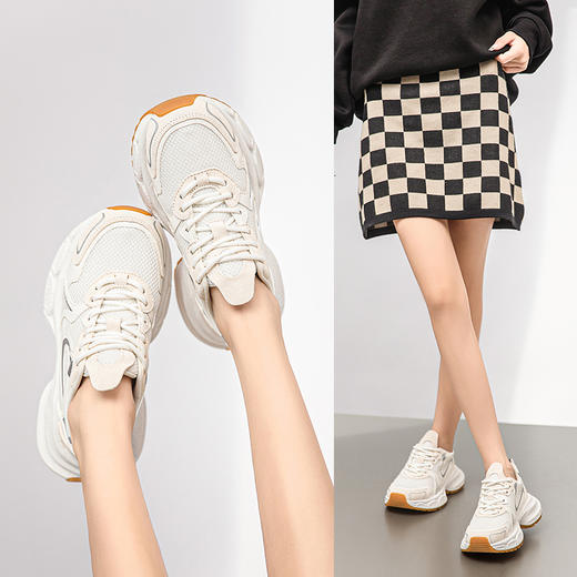 Sacha休闲绑带老爹鞋|轻便缓震回弹好，透气网面可穿四季 商品图7