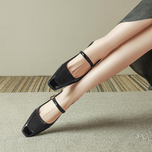 品质好货|Safiya/索菲娅2025气质法式方头玛丽珍单鞋SFD1111727 商品图2