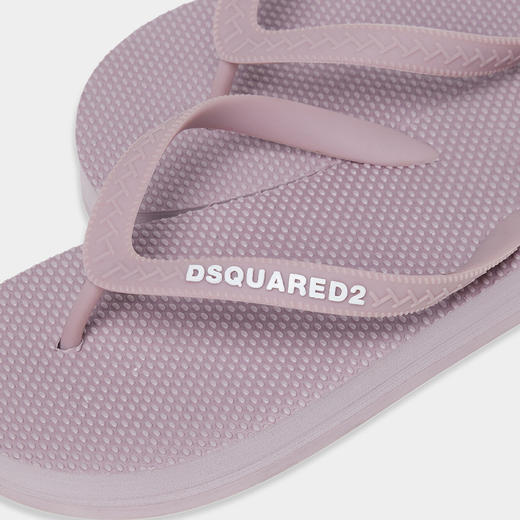 DSQUARED2 女士字母徽标压纹拖鞋 粉色 FFW0018 17200001 9241 商品图3