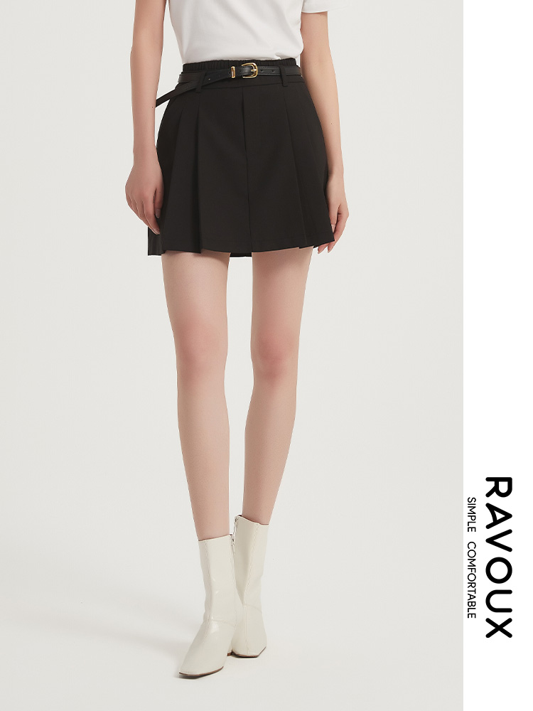 271129905双层腰百褶半裙