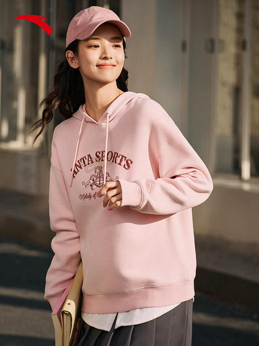 【299任选2件】安踏休闲套头卫衣女款春季连帽长袖上衣162518718S 商品图2