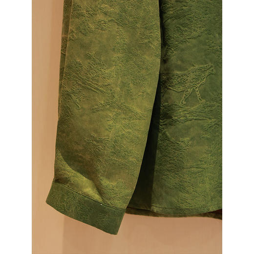 【抖音专属】新中式男衬衣（25710902-松绿-奢定款） 商品图2