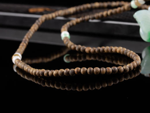 XY0108原创沉香+翡翠飘色天鹅挂件 商品图8