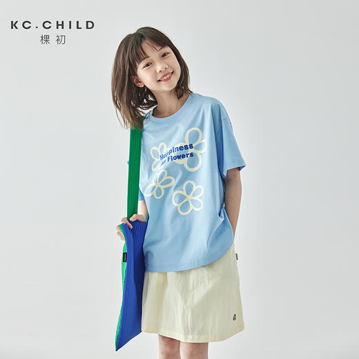 棵初 2025春夏第二波新品简约圆领印花T恤860K256080MJ 商品图0