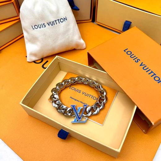 露易威登Logo字母时尚潮流手链男款银色 商品图0