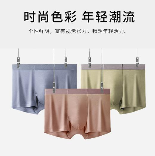 【3条礼盒装】樱姿娜时尚男士无痕内裤  亲肤柔软  吸湿透气  高弹无感 色泽牢固 精美礼盒装 9600款 商品图0