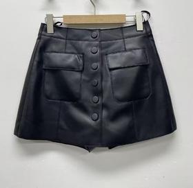17 WS百搭打底皮短裤31023（黑）冬季307164032105