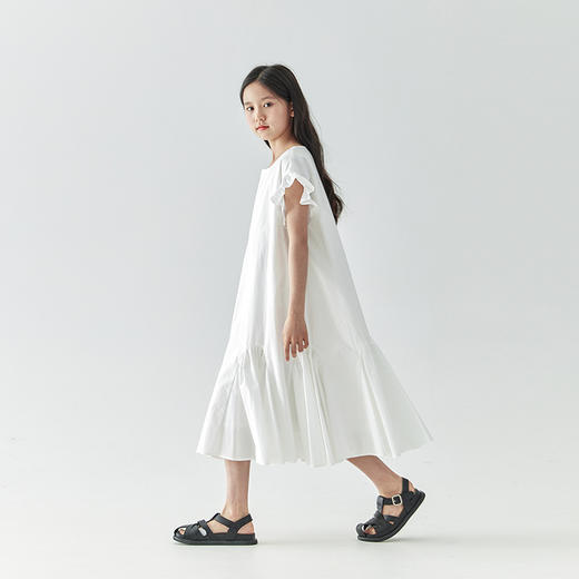 棵初 2025春夏第二波新品小飞袖长款连衣裙876K256032MJ 商品图3