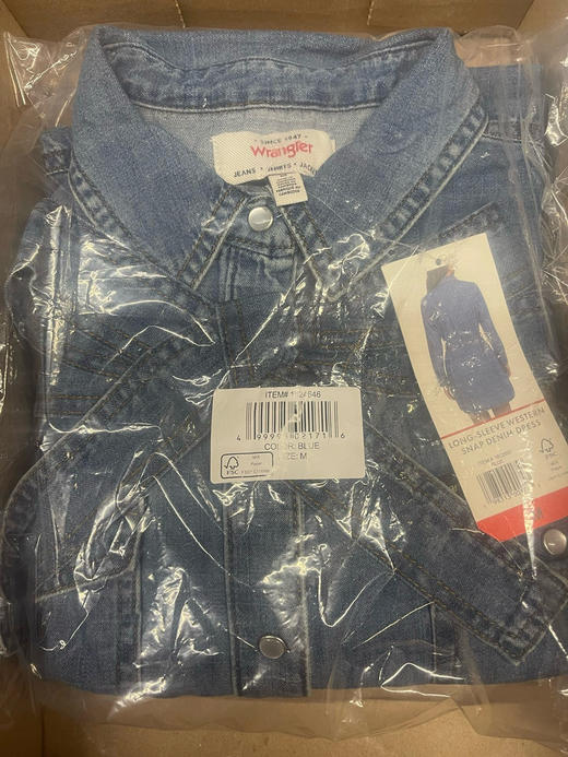 Wrangler女士长袖牛仔连衣裙！！特惠热推！美国直邮特价只要298元/件 商品图7