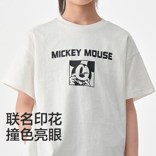 【迪士尼IP】森马儿童短袖T恤2025新款纯棉上衣米奇印花男童夏装 商品图3