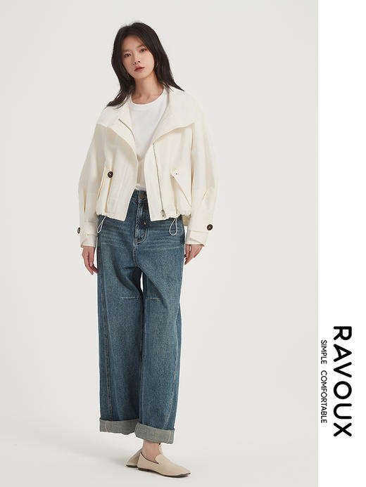 271199905立体分割阔腿牛仔裤 商品图5