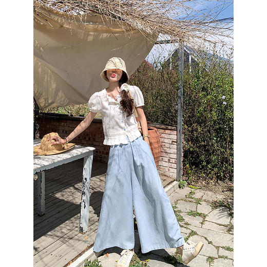 <曾小咸推荐>现货秒杀！最后一波 ！！3色宽松显瘦休闲高腰阔腿休闲裤 日常159.99 立减70 秒杀89.99！ 商品图2