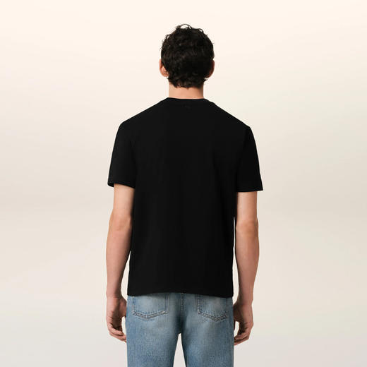 【一】AMI 男士心形徽标刺绣棉质圆领短袖T恤 黑色 BFUTS035 724 001 商品图2