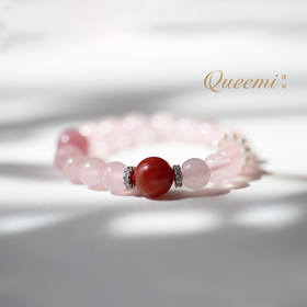 「Love · 爱“吾”及乌」粉色系手串（单圈）