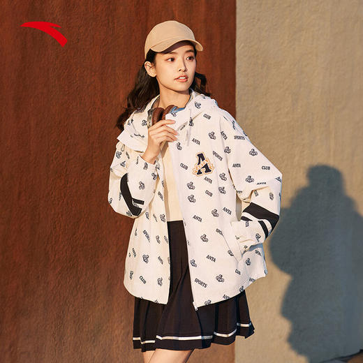 安踏（ANTA）梭织薄外套 女子2025年夏季潮流百搭外套复古休闲上衣162518603 商品图0
