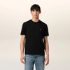 【一】AMI 男士心形徽标刺绣棉质圆领短袖T恤 黑色 BFUTS035 724 001 商品缩略图1