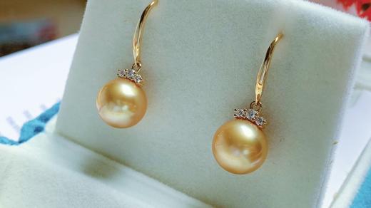 9mm-10mm金珠耳坠 商品图0