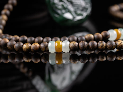 XY0062原创沉香+翡翠蓝底山水牌 商品图5