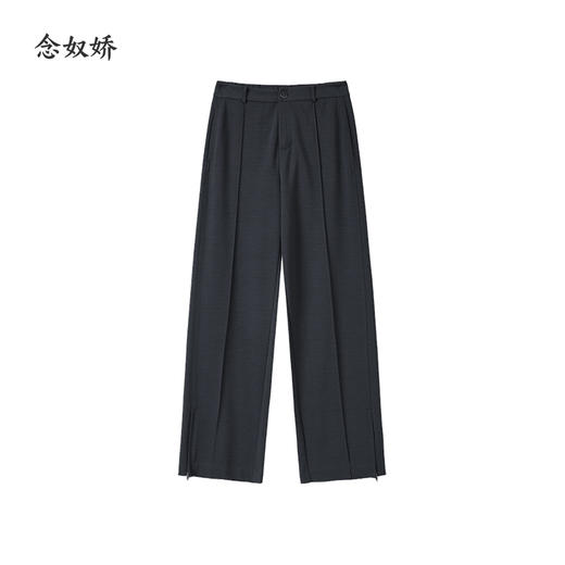 【商场同款】CNT5393 “精致通勤西裤” 石墨灰色前中捏梗直筒裤 商品图2