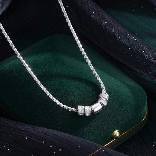 子佩集S925银【霜云苛缘】项链【XL-5901】纯银原创2五个圈五环2502 商品图1