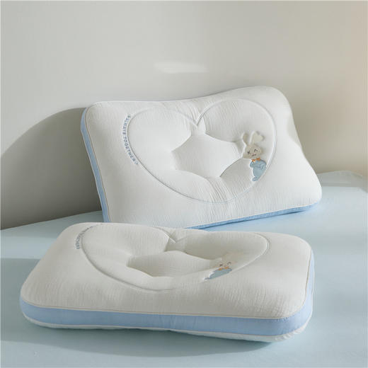 自然醒A类全棉双层纱儿童枕芯6岁以上全棉双层纱单人枕头护颈枕家用一对装学生小枕头XK 商品图9