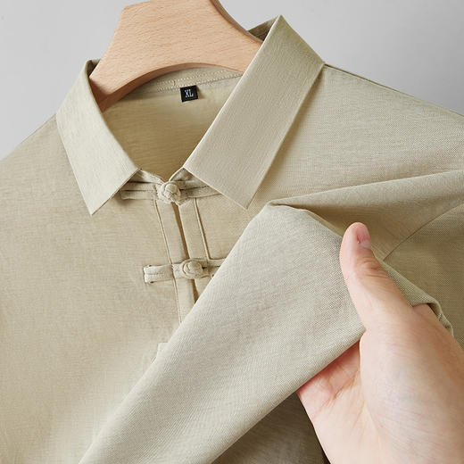 【国潮】【DDP】大依优型大码短袖POLO衫中国风翻领商务休闲透气半袖夏季上衣 商品图6