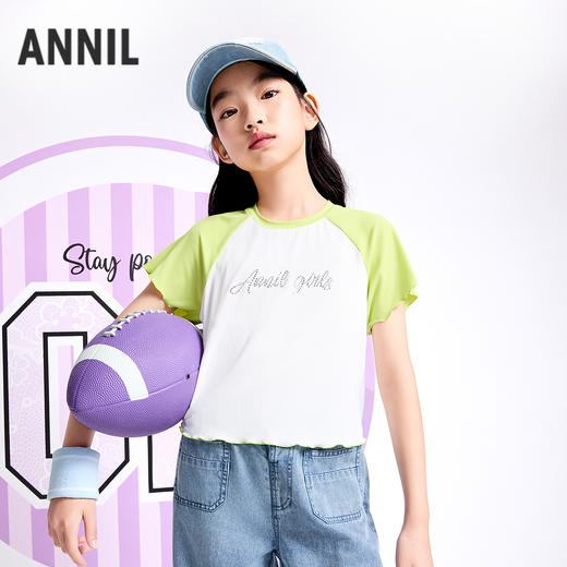 女童短袖针织衫夏季新款安奈儿童装实体店同款AG521653 商品图1