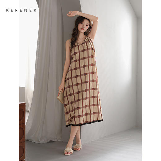 可人儿小众设计师新款泡泡绵女士睡衣夏季少女睡裙可外穿家居服 商品图2