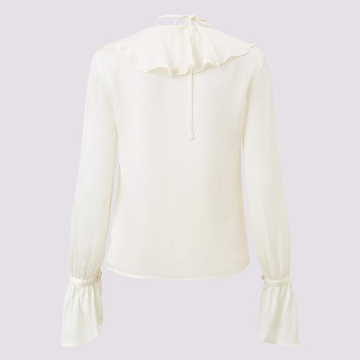 宽松优雅立体花朵荷叶边百搭上衣(货号:MF85TP758A2001) 商品图1