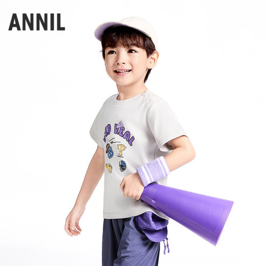 男童圆领液氨短袖针织衫夏季新款安奈儿童装实体店同款XB521603 商品图1