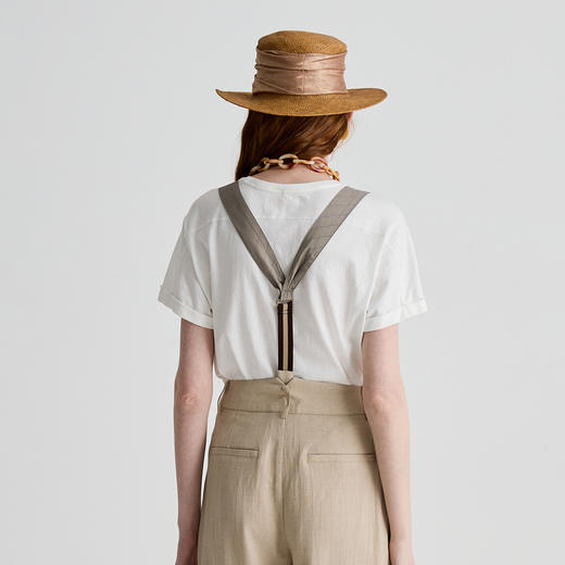 谜底T恤短袖女2025夏季新品休闲日常印花合身X型短上衣252MT0568 商品图2