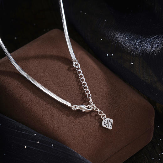 子佩集S925银【流光轮转】项链【XL-5685】纯银原创2一字蛇骨2502 商品图2