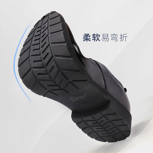 【超纤软垫 柔韧透气 防滑舒适】强人3515 商务正装通勤男皮鞋 商品图4