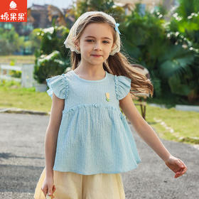 棉果果夏季商场专柜同款女童套头娃娃衫M222140425301