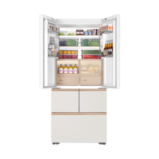 海尔512升全自动制冰全空间保鲜冰箱法式多门风冷无霜阻氧干湿分储 594mm超薄零嵌旗舰款 麦浪BCD-512WGHMD1BXHU1制冰款 商品图2